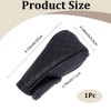 CALFOVERA Black Gear Knob Covers PU Leather Waterproof Non Slip