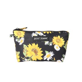 Betsey Johnson - Bolsa de cosm ticos con cierre de 8.5 pulgadas, peque a bolsa de aseo organizadora de poli ster ligera y duradera con bolsillo interior con cierre, buena para accesorios de maquillaje