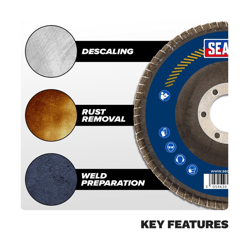 Ø115mm Zirconium Flap Discs Ø22mm Bore - Assorted Grit -