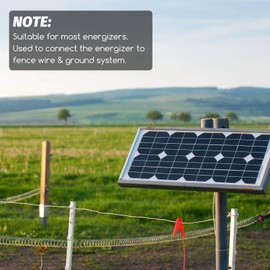 3.1FT Electric Fence Wire Connectors Jumper Leads Cable with 3 Alligator Clips Fencing System Wire Electric Fence Jump in Red Color