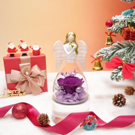 Sunia Gift for Mum from Daughter, Eternal Rose Angel, Eternal Flower Angel Figure, Mother Daughter Gift, Birthday Gift for Mum from Daughter, Daughter Mum Gift Christmas, Mother's Day Gift