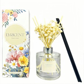 Lyricent Reed Diffuser Set 6.7 oz Clean Linen Scented Diffuser with Sticks Home Fragrance Reed Diffuser for Bathroom Shelf Decor