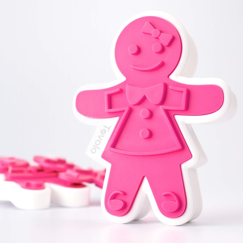 Tovolo Gingerbread Girls Templates Reverse, Dishwasher Safe, Set of 6