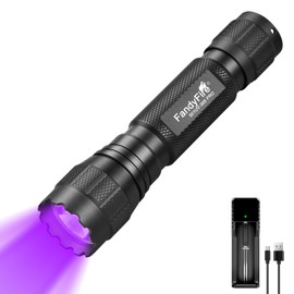 FandyFire UV Flashlight, 395-405 nm Single Mode LED Black Light Flashlight, 10W Powerful UV Light Blacklight Flashlights for Curing Resin, Spotting Pet Stains, Scorpion Hunting 501UV-395 PRO