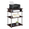 Convenience Concepts Designs2Go No-Tools Printer Stand with Shelves in Espresso