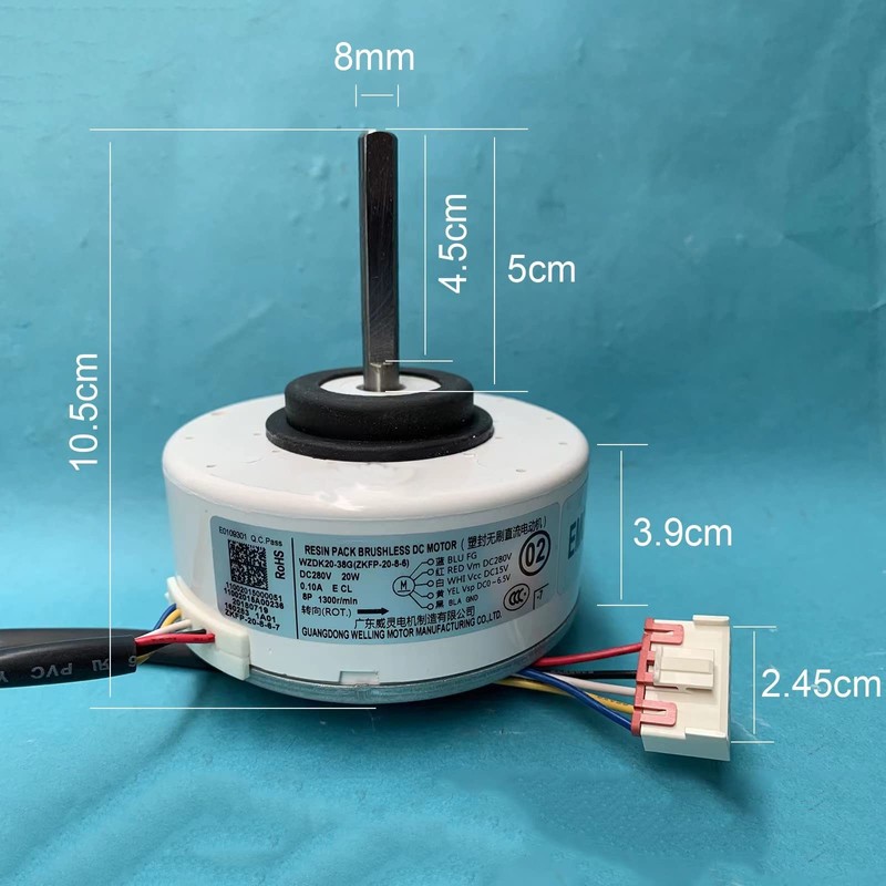 Air Conditioner Indoor Motor WZDK20-38G (ZKFP-20-8-6) 20W DC Brushless Fan