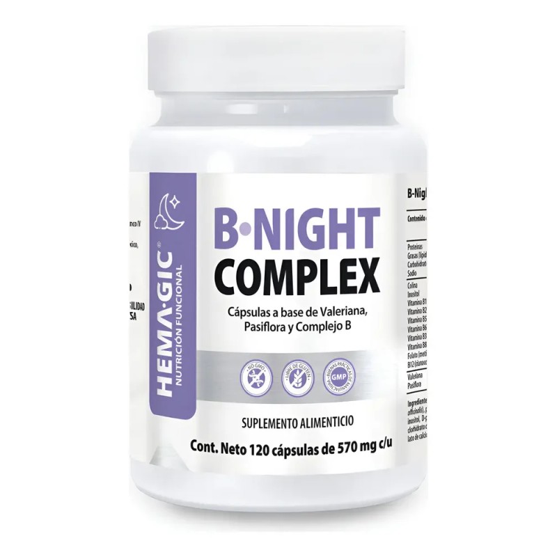 Hemagic B Night Complex 9 Vitaminas Complejo B - 120