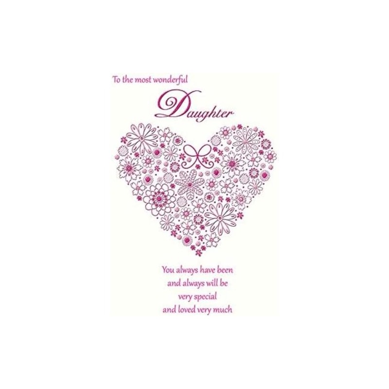 Piccadilly Greetings Contemporary Birthday Card Daughter - 9 x 6