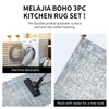 MELAJIA Kitchen Rugs Sets of 3 Non Slip Washable Kitchen