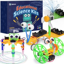 Japace Electric Robotics Science Kits | Stem Projects for Kids Ages 8-12 | DIY Building STEM Toys for Boys & Girls | Cool Stuff Gift for Birthday & Xmas