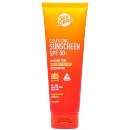 Protector Solar Sun Zapper Clear Zinc Ultra SPF 50+ UVA UVB con Vitamina E & Aloe 100 ml, 3.4 oz.