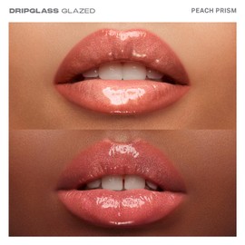 Morphe Dripglass High Shine Lip Gloss - Glazed, Semi-Sheer & Nourishing Lip Makeup - Buildable Formula Infused with Plant-Derived Squalane & Vitamin E - Peach Prism (0.13 oz)