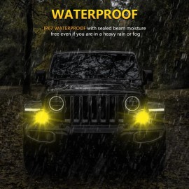 splledlights 2pcs 5" Rectangular Marine Pontoon Docking Led Work Lights Boat Head Light 12V