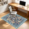 Flowers Office Chair Mat for Hardwood Floor, 35 X 47in