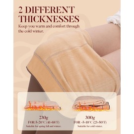 iceROSE Fleece Lined Tights Women - Sheer Black Thermal Leggings Thick Warm Pantyhose Fake Translucent Dress for Cold Winter