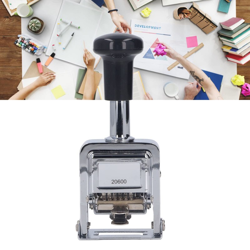 Zerodis Automatic Numbering Machine, 6 Digit Self Inking Stamp with