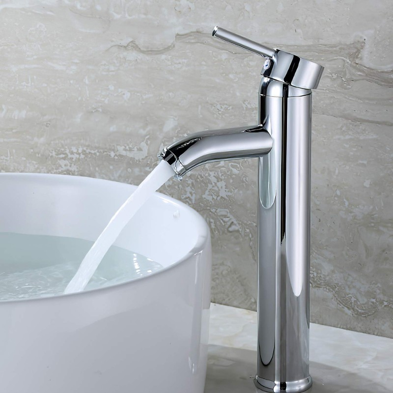 SOLVEX SP-10013 Bathroom Tap, Stainless Steel Washbasin Tap (High Spout),
