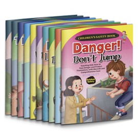 10PCS Body Safety Book for Kids Box Set ,Picture Stories Book for Kids About Outdoor, Food, Privacy Safety - Fun & Educational Kids Books for Ages 4-9, Children's Safety Books