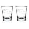 Set of 2 Shot Glasses 1.75oz Shot Glass Pairs Well