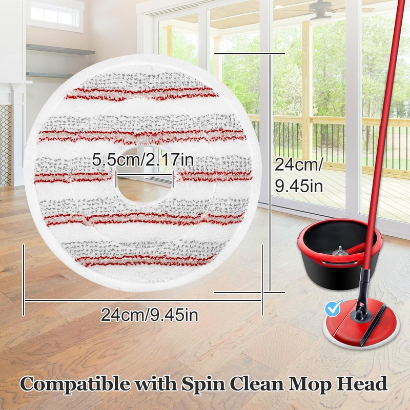 Mop Cloth Replacement Pads for Vileda Clean Mop Spin Mop