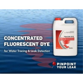 Bluewater Chemgroup Concentrated Red Tracer Dye - Highly Concentrated Fluorescent Water Tracing & Le