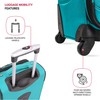 SwissGear Sion Softside Expandable Roller Luggage, Teal, Checked-Medium 25-Inch
