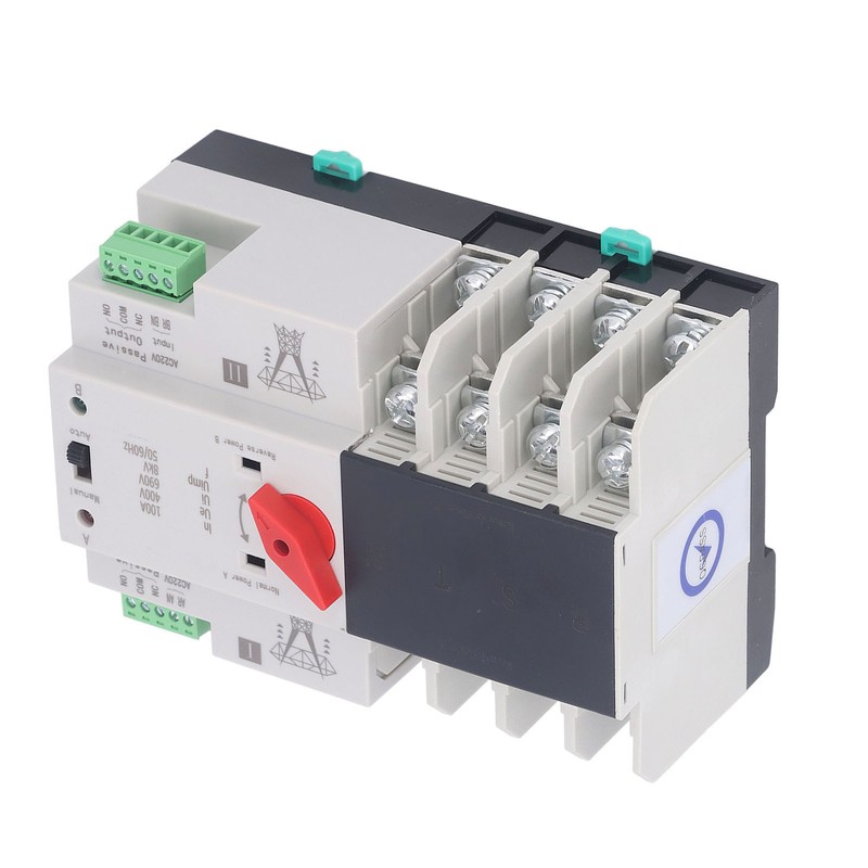 Dual Power Automatic Transfer Switch 4P Fast Switching AC400V 100A