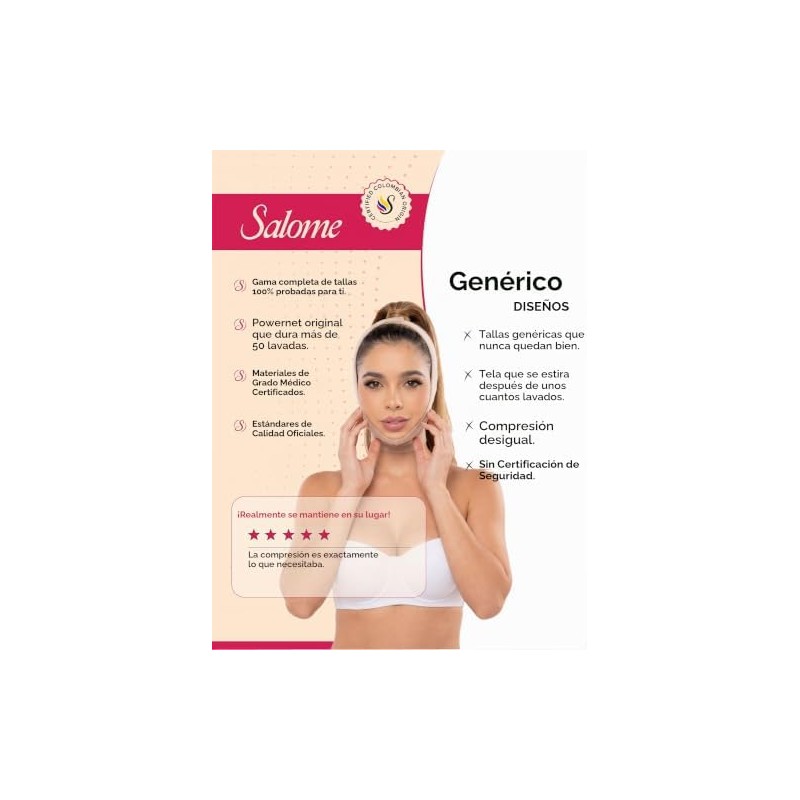 Salome 0322 Fajas Colombianas Mentonera Postquirurgica