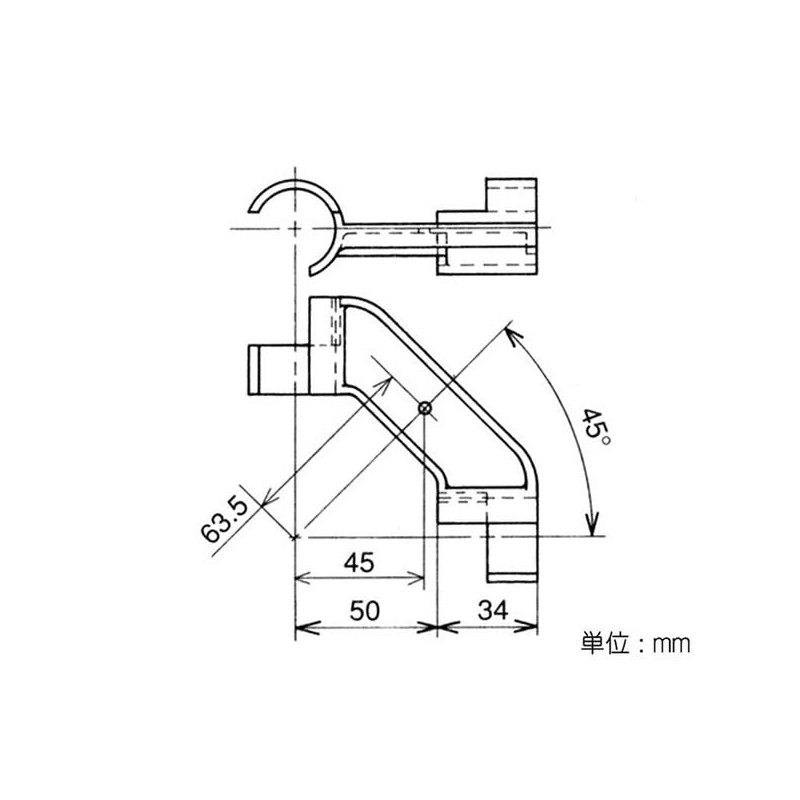 Yazaki Kako Φ28 Erector Plastic Joint Black J-112B S BL