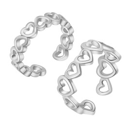 ZGDEIWGF 2 Pieces Love Toe Rings Open Toe Rings Summer Beach Toe Rings Adjustable Toe Rings Open Toe Rings Foot Jewelry