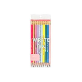 Ban.do - Juego de lápices de colores para escribir de 10 unidades, lápices de grafito #2 preafilados para adultos de la escuela/oficina, lápices de cu
