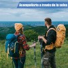 2 Bastón Trekking Plegable Ligero Senderismo Caminar Escalar Azul