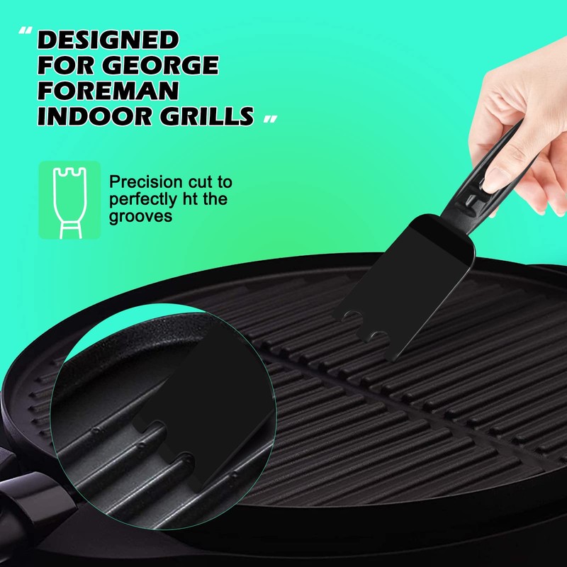 Nomiou 2 Pack Spatula Scraper for George Foreman Indoor Grills,Grill