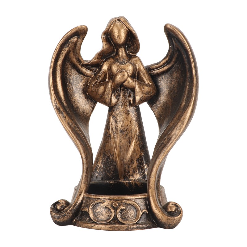 Candle Holder Resin Candlestick Base Angel Figurine Design Home Decoration
