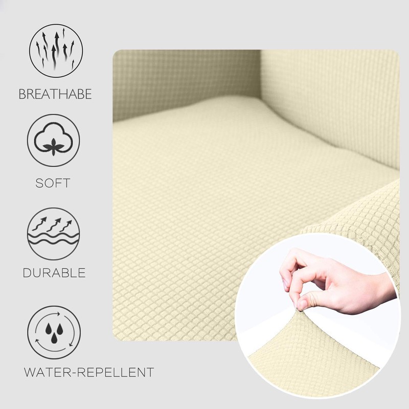 Granbest Premium Water Repellent Wingback Chair Cover 2-Piece High Stretch