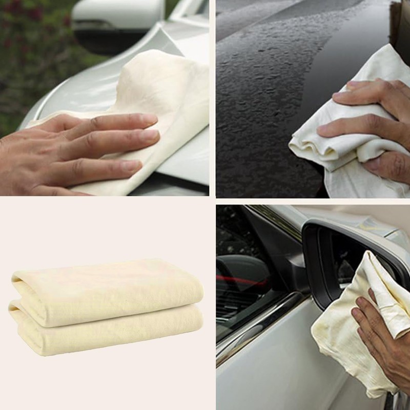 Chamois Leathers for Car 60x40 cm, Large Absorbent Shammy Leather