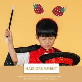 DECHOUS Fruity Hair Accessories for Girls Cute Elastic Headband with Strawberry Design Ideal Accessory for Children's Festivals and Photo Shoots Decorative Headband for