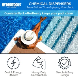SWIMLINE HYDROTOOLS 87273 Flamingo Large Capacity Pool & Spa Chemical Dispenser | Compatible With Bromine & Chlorine Supports 1-3’’ Tablets | Adjustable For Customizable Flow Rate | Cost Effective