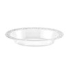EcoQuality 48oz Clear Design Plastic Oval Bowl - Elegant Disposable