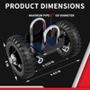 USCaster Rolling Gate Wheel 8inch,for Driveway Chain Link Fence Metal