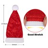 OCTEEN Sequin Santa Hat Knitted Santa Hat Glitter Christmas Hat