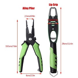 Fish Gripper, Aluminum Alloy Fishing Gripper, Soft Handle Fish Lip Grabber, Remover Fish Holder, Fly Fishing Tool, Fishing Gifts for Men (Blue)