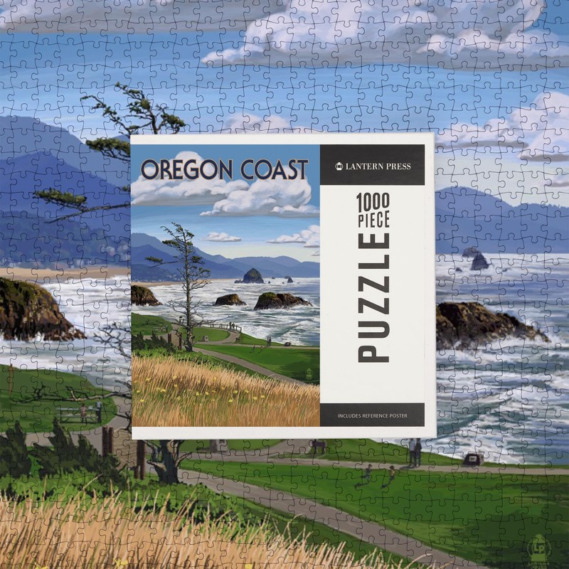 Lantern Press 1000 Piece Jigsaw Puzzle, Oregon Coast, Haystack Rock