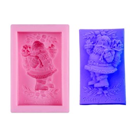 Christmas Santa Claus Silicone Soap Mold Homemade DIY Art Craft Silicone Soap Making Mold