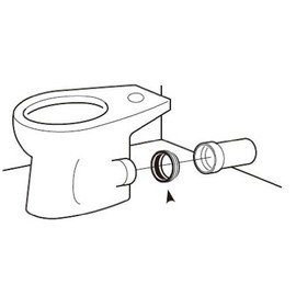 SANEI P420 Toilet Parts Large Toilet Bowl Connection Gasket for Drain Pipe Connection