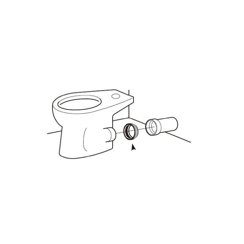 SANEI P420 Toilet Parts Large Toilet Bowl Connection Gasket for