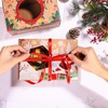 Cabilock 12pcs Christmas Cookie Boxes Packaging Kraft Paper Candy Boxes