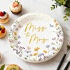 50PCS Miss to Mrs Plates 7" Wildflower Bridal Shower Disposable