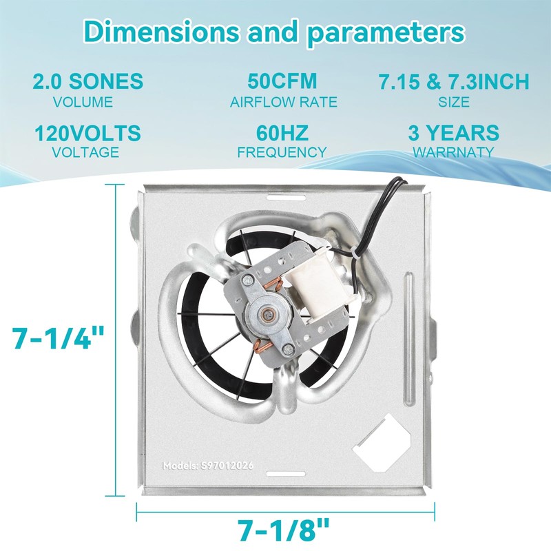【Upgrade Pure Copper】 696N-R02 B Unit 70CFM Fan, Compatible with