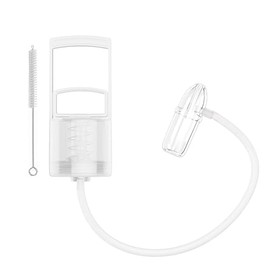 Aspirador Nasal para Bebés, Succionador de Mocos con Bomba Manual y Punta No Invasiva para Despejar Conductos Tapados y Secreciones (Translúcido, Tama